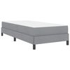vidaXL Boxspringbett mit Matratze Hellgrau 90 x 190 cm Stoff