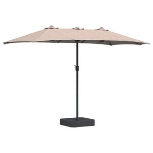 vidaXL Garten-Sonnenschirm Taupe 385 x 209 x 244 cm Polyester