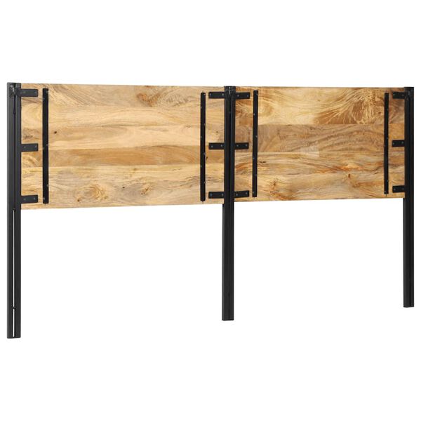 vidaXL Kopfteil 200 cm Massivholz Mango und Eisen