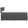 vidaXL Boxspringbett mit Matratze Dunkelgrau 160x200 cm Stoff