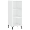 vidaXL Sideboard Hochglanz-Wei&szlig; 34,5x32,5x90 cm Holzwerkstoff