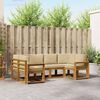 vidaXL Outdoor-Sofagarnitur mit Kissen 6 pcs Natur und Beige