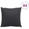 vidaXL Sofakissen 4 Stk. Schwarz 60x60 cm Stoff