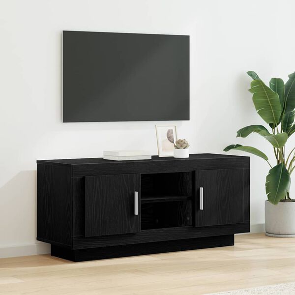 vidaXL TV-Schr&auml;nk Schwarz Eichen-Optik 102 x 35 x 45 cm Holzwerkstoff