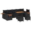 vidaXL Gartensofa-set 13 stk. 9-Sitzanzahl Schwarz Poly-Rattan