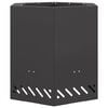 vidaXL Rauchfreie Feuerstelle Schwarz 48 x 48 x 51 cm Wetterfeststahl