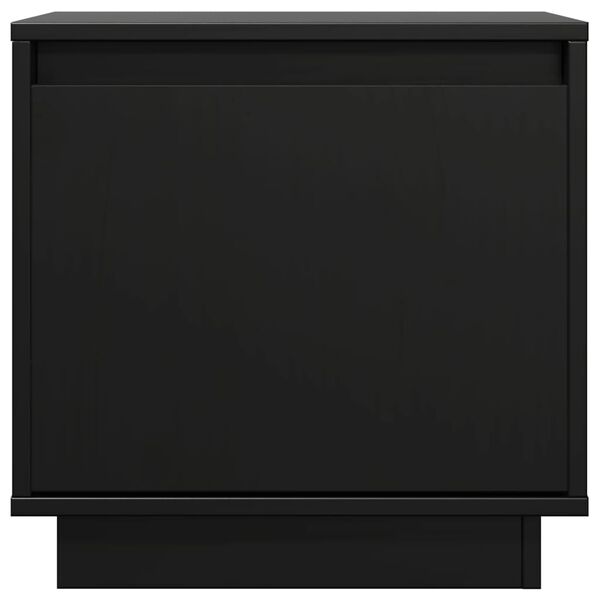vidaXL Nachttische 2 Stk. Schwarz 40x30x40 cm Massivholz Kiefer