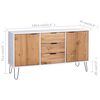 vidaXL Sideboard New York 130,6 x 43 x 73,6 cm Massivholz Kiefer