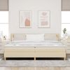 vidaXL Boxspringbett mit Matratze Creme 200 x 200 cm Polyester