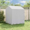 vidaXL Outdoor-Hundezwinger mit Dach Silbern 2x14x2,5 m Stahl Verzinkt