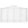 vidaXL Gabionen mit Hochbogen 6 Stk. 200x50x100/120cm Verzinktes Eisen