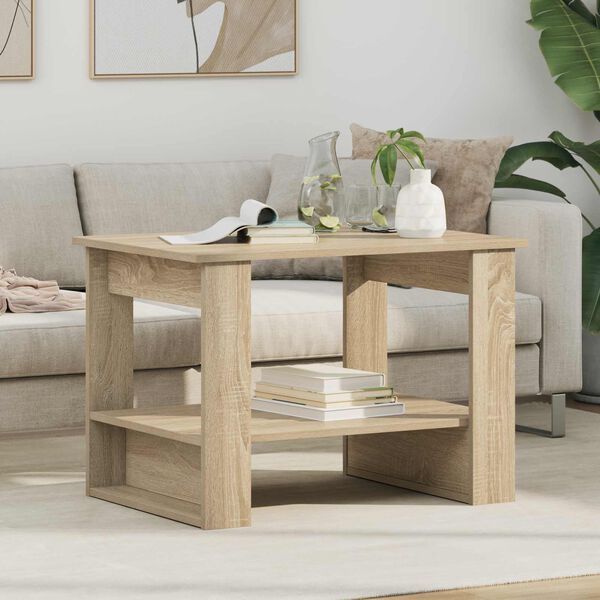 vidaXL Couchtisch Sonoma-Eiche 72 x 50 x 50 cm Holzwerkstoff