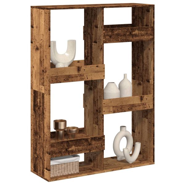 vidaXL Raumteiler Altholz-Optik 100x33x135 cm Holzwerkstoff