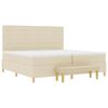vidaXL Boxspringbett mit Matratze Creme 200 x 200 cm Stoff