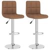 vidaXL Barhocker 2 Stk. Braun Stoff