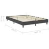 vidaXL Boxspring-Bettgestell Grau Stoff 160x200 cm