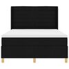 vidaXL Boxspringbett mit Matratze Schwarz 160 x 200 cm Stoff
