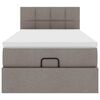 vidaXL Ottoman-Bett mit Matratze & LEDs Taupe 80x200 cm Stoff