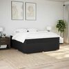 vidaXL Boxspringbett mit Matratze Schwarz 200x200 cm Stoff