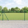 vidaXL Zaunpfosten Gr&uuml;n 100 x 1 m (13 mm Maschenweite) Stahl und PVC