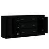 vidaXL Sideboards 3 Stk. Schwarz Holzwerkstoff