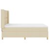 vidaXL Boxspringbett mit Matratze Creme 140 x 190 cm Stoff