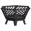 vidaXL Feuerstelle Schwarz 60 x 53 x 30 cm Stahl