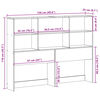 vidaXL Kopfteil mit Stauraum 120 cm Massivholz Kiefer