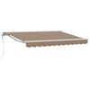 vidaXL Einziehbare Markise Taupe 4 x 2 m Polyester und Aluminium