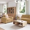 vidaXL Sofa Set 3 pcs Braun 221 x 80 x 80 cm Samt