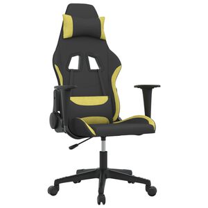 vidaXL Gaming-Stuhl Schwarz und Hellgr&uuml;n Stoff