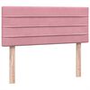 vidaXL Boxspringbett mit Matratze Rosa 120x210 cm Samt