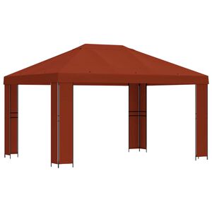 vidaXL Pavillon 4 x 3 m Terrakotta Polyester und Stahl 190 gsm