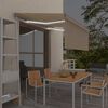 vidaXL Markise Automatisch mit Rollo LED Windsensor 3x2,5 m Creme