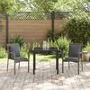 vidaXL Garten Essgruppe mit Kissen 3 pcs Grau Poly-Rattan