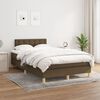 vidaXL Boxspringbett mit Matratze Dunkelbraun 120x190 cm Stoff