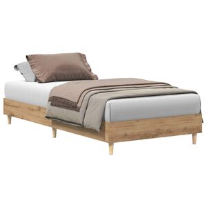 vidaXL Bettgestell ohne Matratze Artisan-Eiche 90x200cm Holzwerkstoff