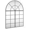 vidaXL Wandspiegel Schwarz 100x130 cm Gew&ouml;lbt Eisen