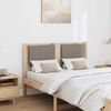 vidaXL Gepolstertes Kopfteil Braun 120 cm Massives Kiefernholz
