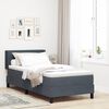 vidaXL Boxspringbett mit Matratze Dunkelgrau 200 x 80 cm Samt