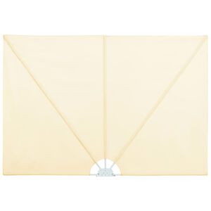 vidaXL Faltbarer Terrassen-Seitenf&auml;cher Creme 400&times;200 cm
