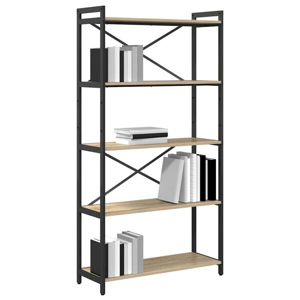 vidaXL B&uuml;cherregal Sonoma-Eiche 80 x 30 x 155 cm Holzwerkstoff