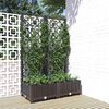vidaXL Gartenpflanzgef&auml;&szlig; mit Spalier Schwarz 80 x 40 x 121,5 cm PP