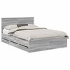 vidaXL Bettrahmen Graues Sonoma 140 x 200 cm Ingenieurs Holz