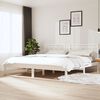vidaXL Bedframe massief hout wit 180x200 cm