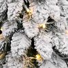 vidaXL K&uuml;nstlicher Weihnachtsbaum Beleuchtung & Schnee 80 LEDs 150 cm