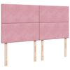 vidaXL Ottoman-Bett mit Matratzen & LEDs Rosa 200x200 cm Samt