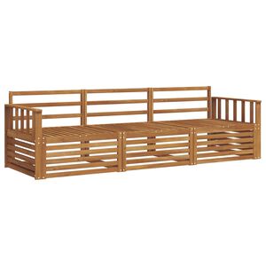 vidaXL Outdoor-Sofagarnitur 3 pcs Natur Massivholz Akazie