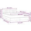 vidaXL Boxspringbett mit Matratze Rosa 160x220 cm Samt