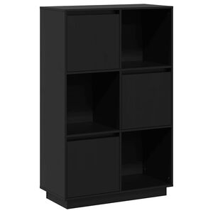 vidaXL Highboard Schwarz 74x35x117 cm Massivholz Kiefer